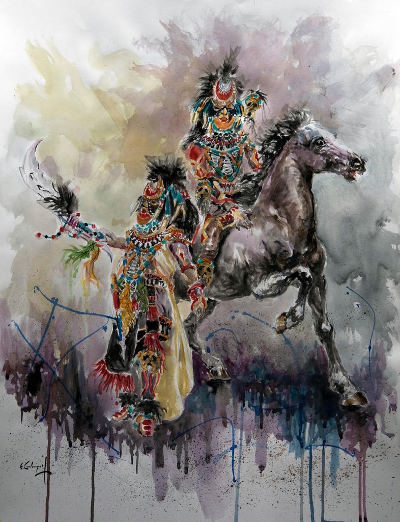ACUARELA 50x70 cm 2013 ESQUADRA DEL MIG LIGEROS - JORDI SELLES