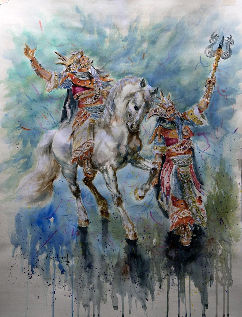 ACUARELA 50x70 cm 2013 ESQUADRA ALFEREZ FILA GUZMANES - PABLO MIRO