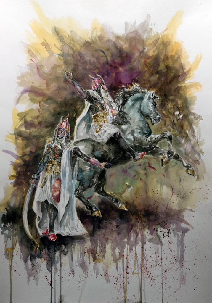 ACUARELA 50x70 cm 2017 ESQUADRA ALFEREZ FILA VERDES - DAVID JORDA