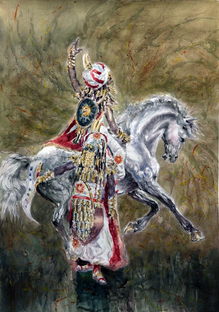 ACUARELA ENMARCADA 50x70 cm 2019 ESQUADRA ALFEREZ FILA CORDON - ANTONIO ARACIL