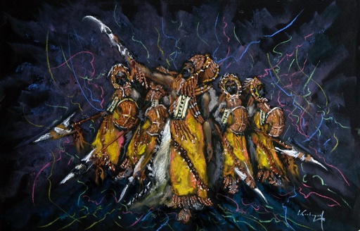 [2003-04-H] PASTEL 20x30 cm 2003 ESQUADRA CAPITAN FILA CHANO - GERMANS SEMPERE