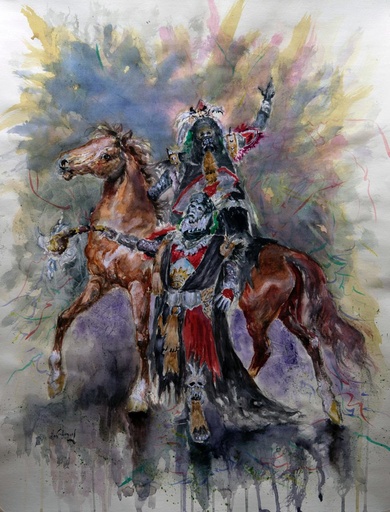 [2014-20-V] ACUARELA 50x70 cm 2014 ESQUADRA ALFEREZ FILA VASCOS - DAVID BLASCO