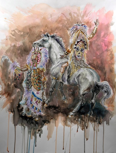 [2017-12-V] ACUARELA 50x70 cm 2017 ESQUADRA DEL MIG FILA REALISTES - ANTONIO ARACIL