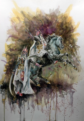 [2017-05-V] ACUARELA 50x70 cm 2017 ESQUADRA ALFEREZ FILA VERDES - DAVID JORDA