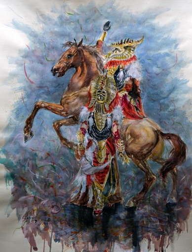 [2022-08-V] ACUARELA 50x70 cm 2022 ESQUADRA ALFEREZ FILA LIGEROS - JUAN CLIMENT