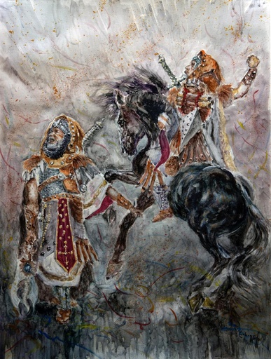 [2023-19-V] ACUARELA ENMARCADA 50x70 cm 2023 ESQUADRA DEL MIG FILA GUZMANES - CESAR VILAPLANA